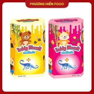 [Vfoods] COMBO 3 hộp Bánh quy Teddy hiệu Vfoods 36g nhập khẩu Thái Lan