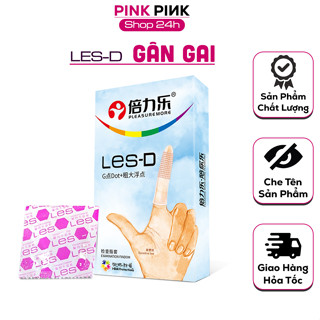  Bao Cao Su Ngón Tay HBM Les - D Bcs Gai Lớn Nhiều Gel Bôi Trơn Ôm Sát Ấm Nóng  Hộp 8C  