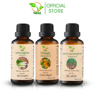 Tinh dầu nguyên chất xông phòng đuổi muỗi TAMAS 50ml mùi tự chọn : Sả chanh, Quế, Cam, Bạc hà, Tràm gió, Oải hương,...
