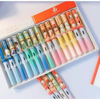 Combo 10 bút máy tẩy được 856, bút mực ngòi kim tinh siêu bền