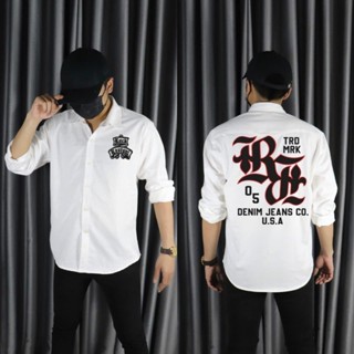 ÁO SƠ MI NAM TAY DÀI LOGO IN LƯNG ROCK REVIVAL - N.D MENSWEAR