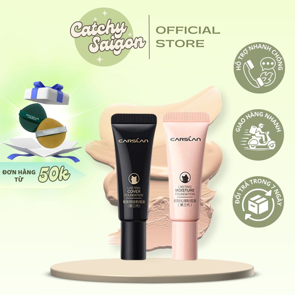 [CARSLAN] (Minisize) Kem Nền CARSLAN Dạng Tuýp Kiềm Dầu Và Dưỡng Ẩm Size Mini 5g