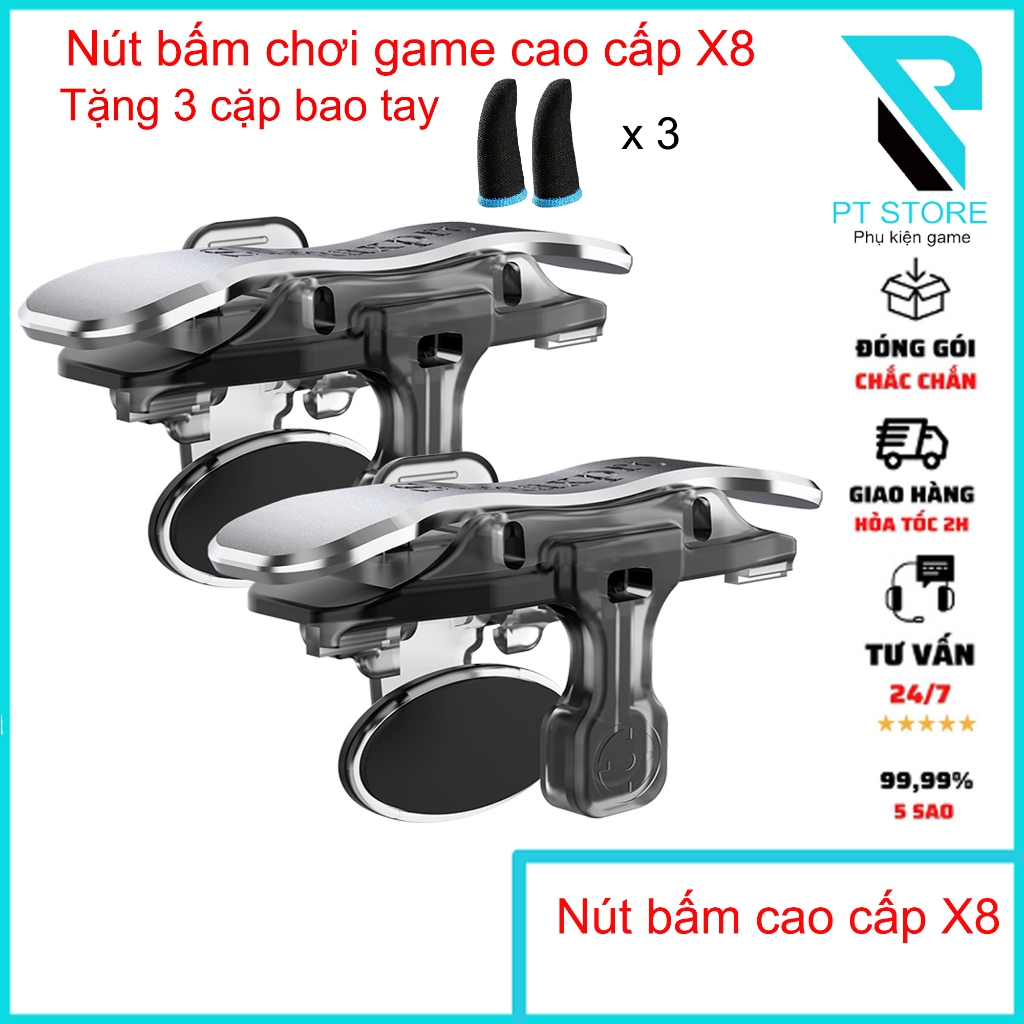 Nút Bấm Chơi Game Cao Cấp F8: Tăng Độ Nhạy và Chức Năng Đặc Biệt Cho PUBG Mobile, Free Fire, COD