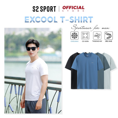 Áo thun nam cổ tròn S2 SPORT áo t-shirt tập gym ngắn tay vải thun DRYCOOL, thoáng khí mát mẻ - STS06
