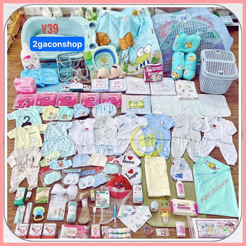 TẶNG COMBO CHO MẸ,MÃ V39 (9 bộ quần áo).Đồ sơ sinh,Combo sơ sinh đầy đủ cho mẹ và bé