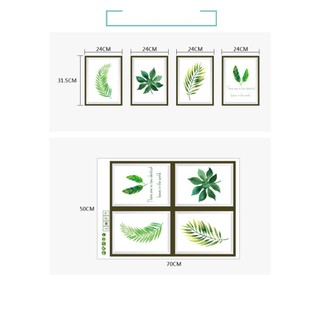 MIẾNG DÁN TRANG TRÍ DECAL DẠNG KHUNG HÌNH LÁ CÂY
