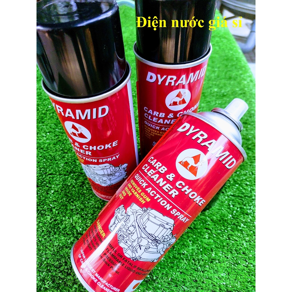 Combo 2 chai xịt chế hòa khí DYRAMID, chế lạc đà, bình xăng con 450ml