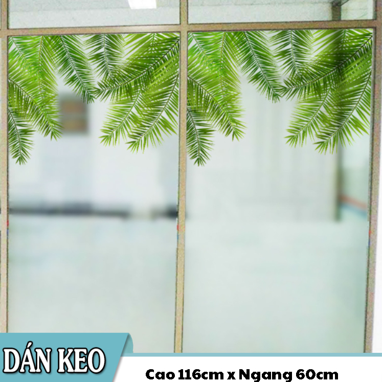 Decal Dán Kính Cao Cấp - Dây Leo Lá Mỏng ( 60x116cm )-DK1026