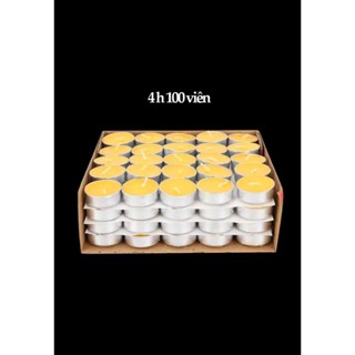 Nến Bơ Tealight 4h Nhập Khẩu Đài Loan ( 1 hộp 100 viên ) Đồ Thờ Cúng Trang Trí Hội Tiệc