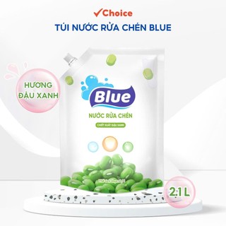 Nước rửa chén BLUE CH21 2.1L hương đậu xanh có tác dụng đánh bay dầu mỡ, vết bẩn cứng đầu