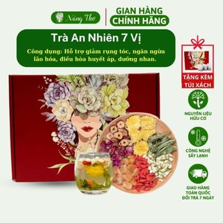  Trà Dưỡng Nhan 7 vị -  Trà thảo mộc Dưỡng Nhan 7 vị  Hoàng Trâm HỘP QUÀ TẶNG NT01 