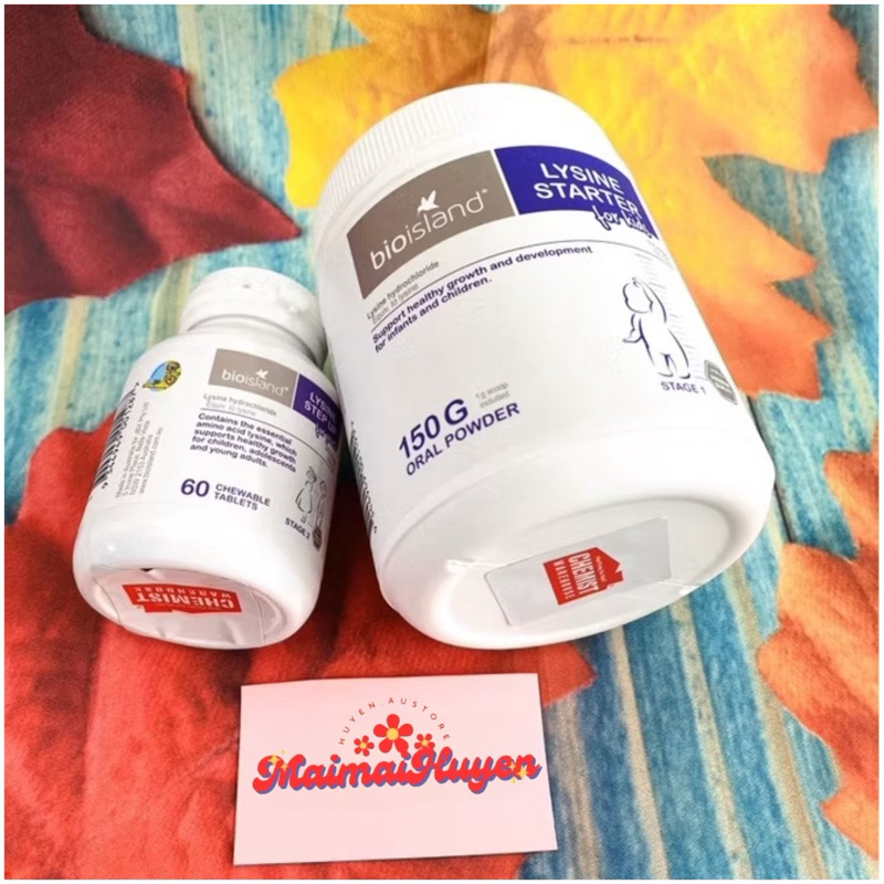 ( ĐỦ BILL+TEM CHEMIST) Lysine Bioisland Tăng chiều Cao cho bé