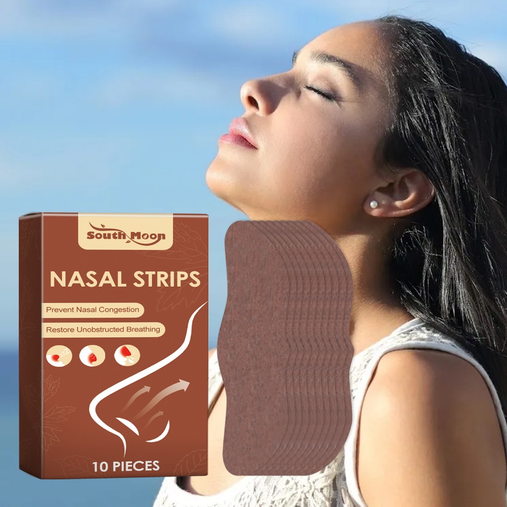 South Moon Miếng Dán Chăm Sóc Mũi Miếng Dán Thông Mũi Chống Nghẹt Mũi Giảm Ngáy Giúp Ngủ Ngon 10pcs