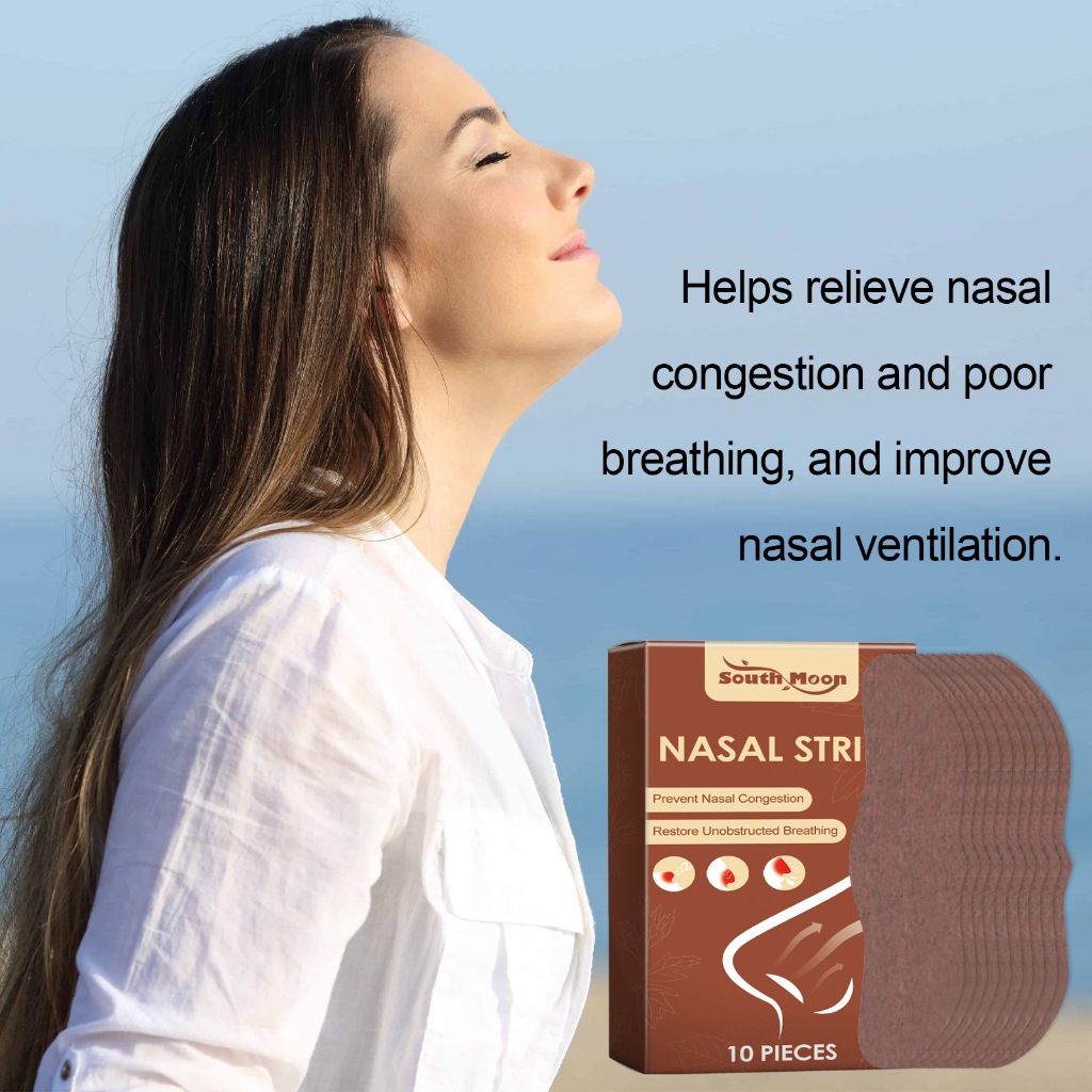 South Moon Miếng Dán Chăm Sóc Mũi Miếng Dán Thông Mũi Chống Nghẹt Mũi Giảm Ngáy Giúp Ngủ Ngon 10pcs