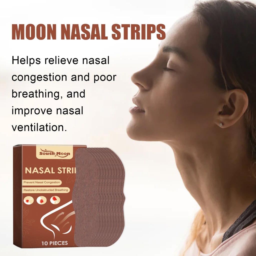 South Moon Miếng Dán Chăm Sóc Mũi Miếng Dán Thông Mũi Chống Nghẹt Mũi Giảm Ngáy Giúp Ngủ Ngon 10pcs