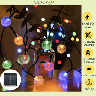 Đèn Led trang trí năng lượng mặt trời, đèn nháy  trang trí ngoài trời, đèn trang trí noel đèn bi bọt30/50/100 bóng led