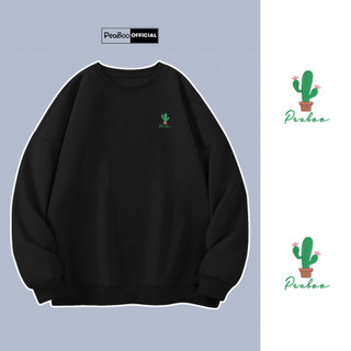 Áo Sweater THÊU Lavender Tím Nam Nữ By PEABOO Unisex Chất Nỉ Lót Bông Form Rộng