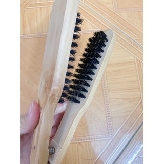 Lược gỗ ép duỗi tóc .Lược chải tóc hộ trợ đuỗi tóc 2in1 -SSLK