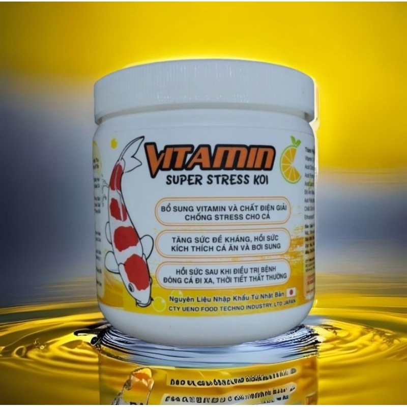 Vitamin C++ cho cá koi, trốn tress hiệu quả, tăng cường miễn dịch cá koi (khử được tím)