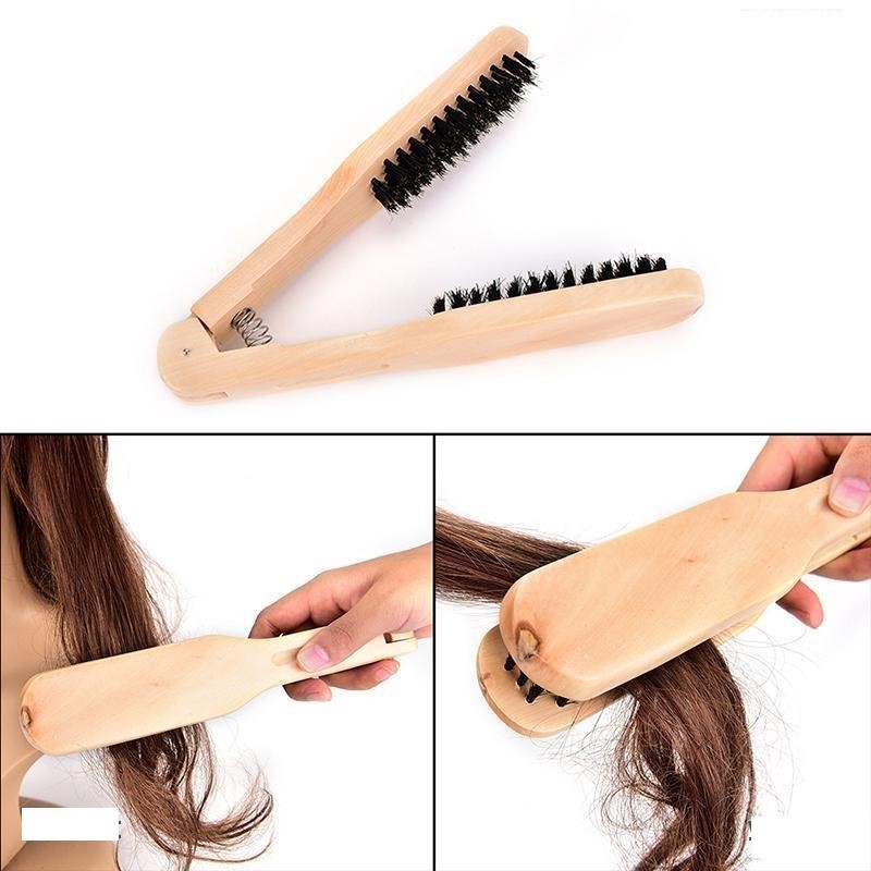 Lược ép duỗi tóc gỗ -TDLK