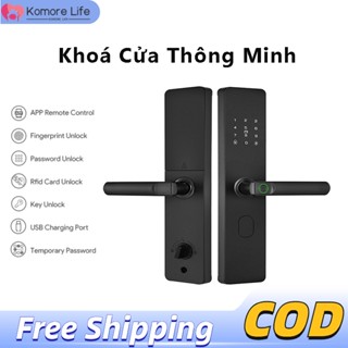 Khoá cửa thông minh cửa gỗ -  WiFi dễ sử dụng khóa vân tay