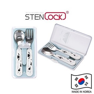 Sét thìa dĩa Inox STENLOCK Hàn Quốc cho bé
