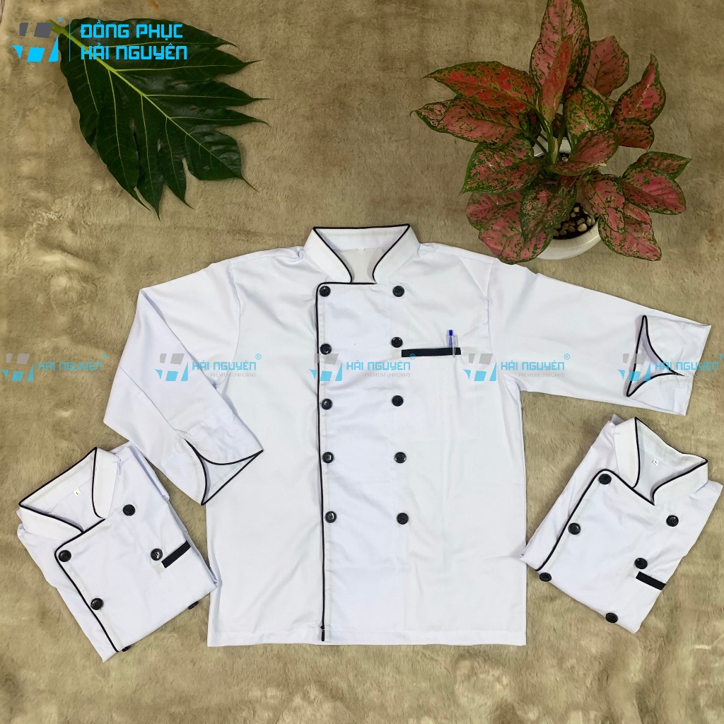 Áo bếp dài tay áo đầu bếp cao cấp mẫu đẹp dành cho Nam và Nữ