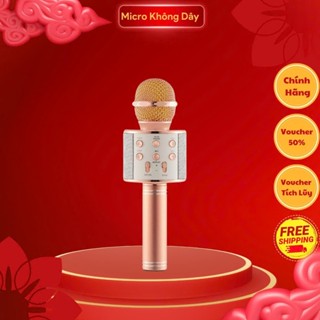 Micro Không Dây BLUETOOTH Tiện Dụng Chất Lượng Cao WS-858 ĐA NĂNG 6 TRONG 1 HÁT KARAOKE - Mic hát karaoke đa năng