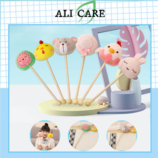 Gậy đấm lưng hình thú nhồi bông đáng yêu, cây đấm lưng thư giãn vải bông mềm, tay cầm bằng gỗ chắc chắn ALI CARE