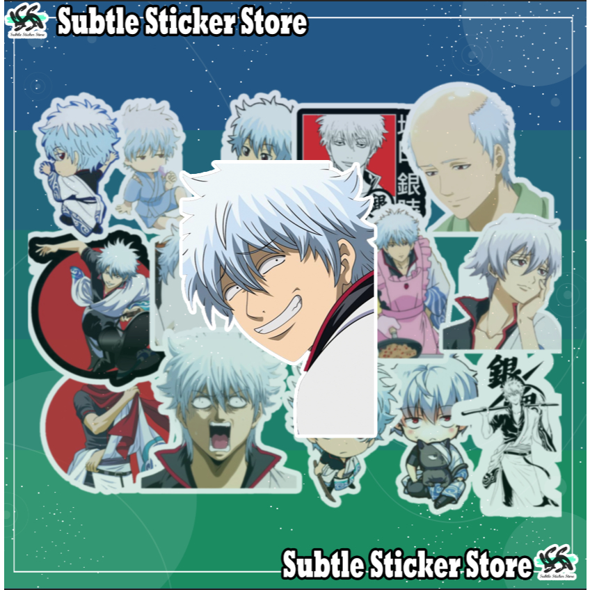 [Gintama] - Set 10/15 Sticker Sakata Gintoki anime Gintama/Linh hồn bạc dán trang trí siêu đẹp chống
