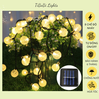 Đèn Led trang trí năng lượng mặt trời , đèn nháy trang trí ngoài trời, trang trí noel lễ tết bi bọt 30-50-100 bóng led