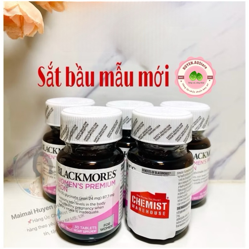 (Đủ bill+Tem Chemist) Sắt Bầu Blackmore Lọ 30v