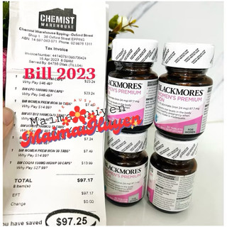 (Đủ bill+Tem Chemist) Sắt Bầu Blackmore Lọ 30v