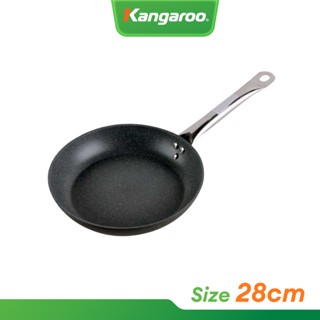 Chảo nhôm chống dính, vân đá, đáy từ 28cm Kangaroo KG663XL
