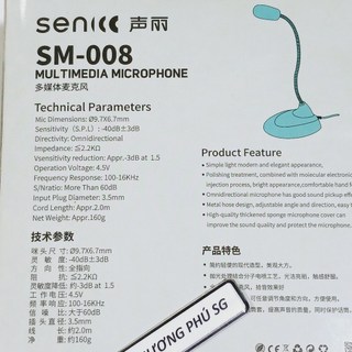 Microphone âm thanh SENICC SM-008 Multimedia MicroPhone