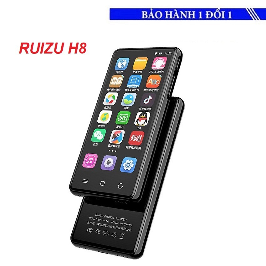MÁY NGHE NHẠC RUIZU H8 WIFI ANDROID BLUETOOTH 5.0 MÀN HÌNH 4.0IN 16GB LOA NGOÀI TẶNG ỐP LƯNG