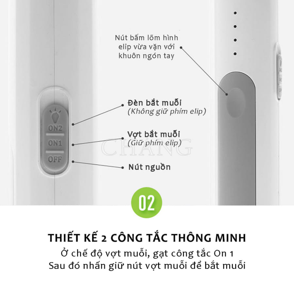 Vợt Bắt Muỗi KONOHA, Máy Bắt Côn Trùng 2in1 Kiêm Đèn Ngủ Ánh Sáng Xanh Thu Hút Muỗi Sạc Pin Cách Điện, Bảo Hành 12 Tháng