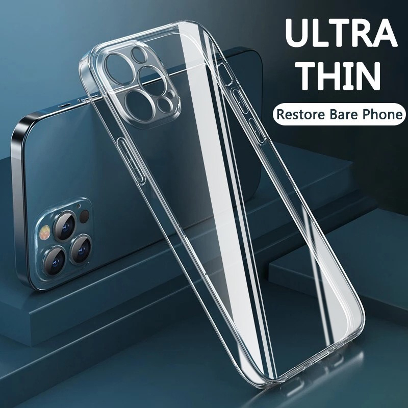 Ốp Điện Thoại Silicon Mềm Trong Suốt Siêu Mỏng Cho iphone 15 14 13 12 11 pro max mini 15 14 plus xr xs max 8 7plus u196