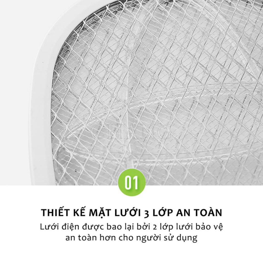Vợt Bắt Muỗi KONOHA, Máy Bắt Côn Trùng 2in1 Kiêm Đèn Ngủ Ánh Sáng Xanh Thu Hút Muỗi Sạc Pin Cách Điện, Bảo Hành 12 Tháng