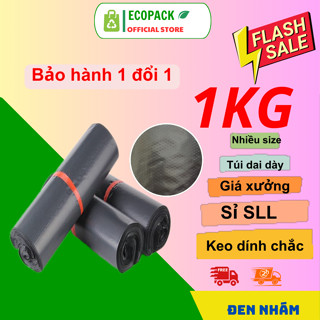 ECOPACK - [ 1Kg ] Túi Gói Hàng, Túi Niêm Phong  - MÀU ĐEN NHÁM