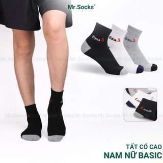  Tất cao cổ nam nữ Mr.Socks cao dưới gối vớ nam nữ chất cotton mềm mịn thoáng khí- LUXIS-LD-S06-1DOI 