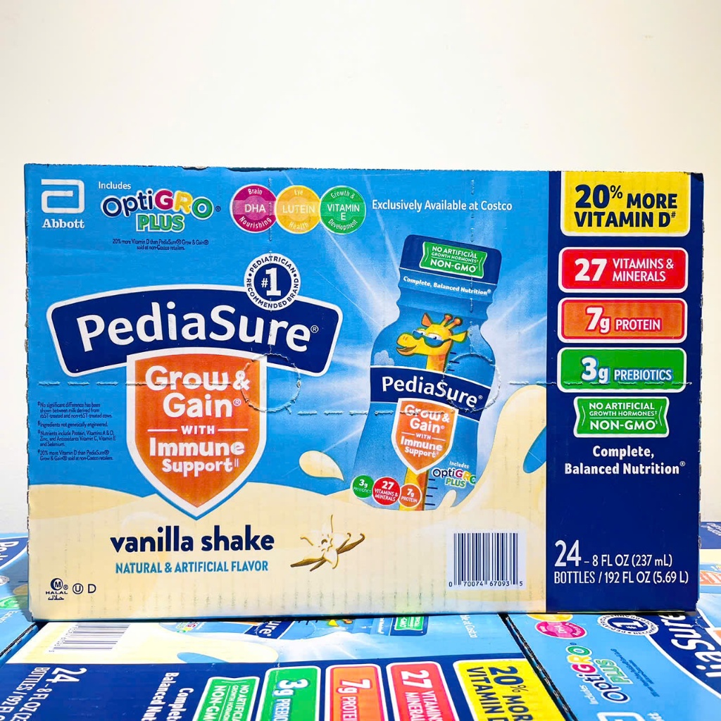 Sữa Nước Pediasure Grow & Gain Nutrition Optigro Plus Hương Vanilla 237ml x 24 Chai