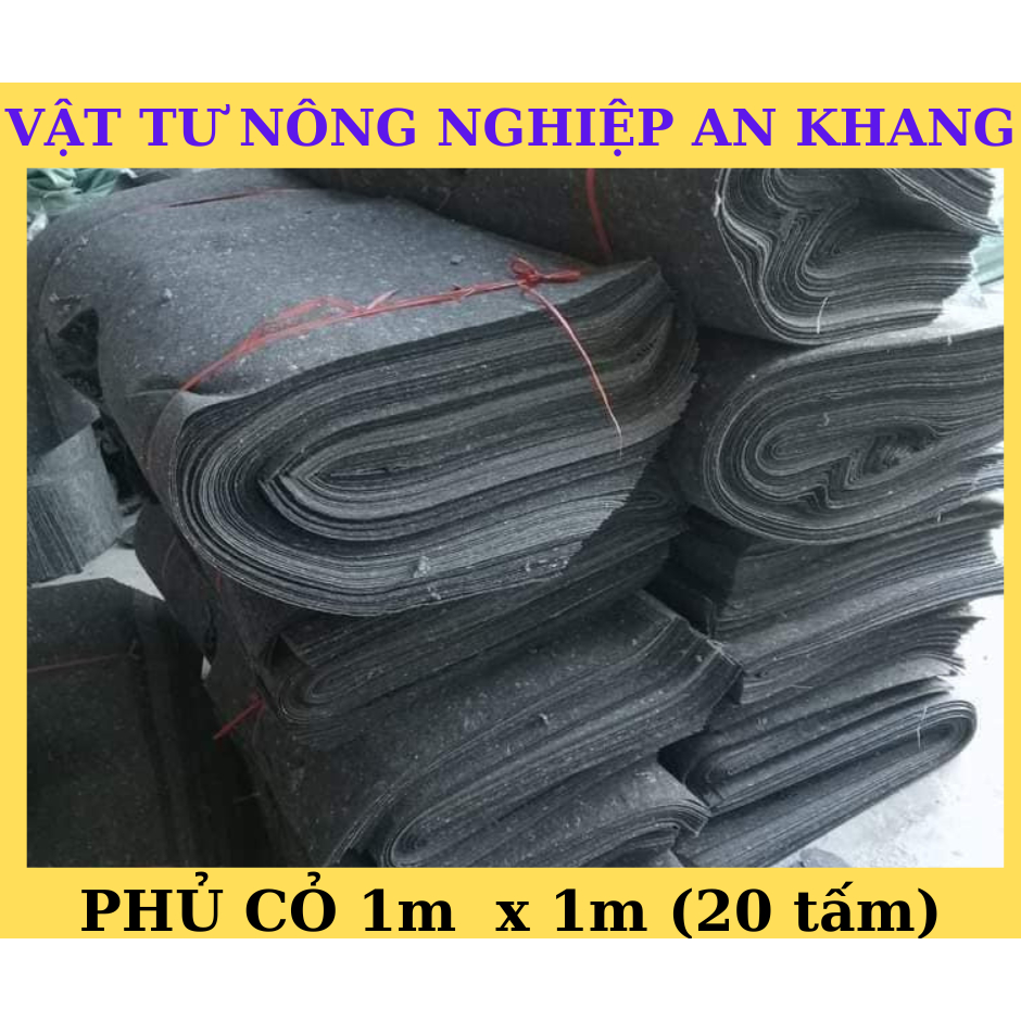 20 tấm bạt phủ cỏ, bạt phủ gốc cây (1mx 1m) bạt trải cỏ vải địa diệt cỏ tận gốc 5 năm không cần làm 