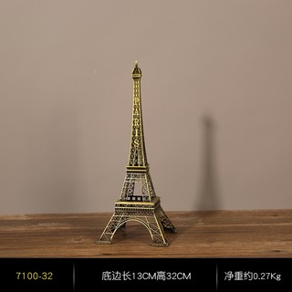 Mô hình tháp Eiffel (màu vàng rêu) cao 32cm phụ kiện trang trí bàn làm việc , trang trí nhà cửa
