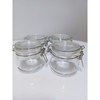 Lọ thuỷ tinh quai sắt đựng đồ khô/ ngũ cốc/ các loại hạt/ sốt... 130ml