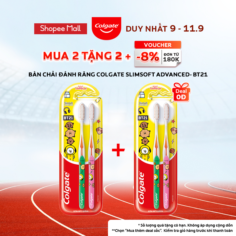 Bàn chải đánh răng Colgate SlimSoft Advanced- BT21