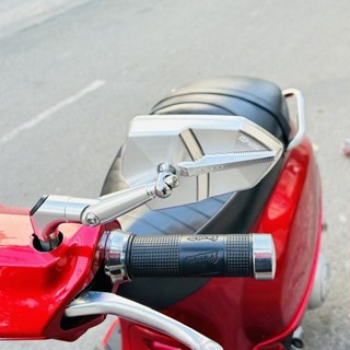   Gương Trái  Gương Kiểu H2C Chiếc Lá 2025 CNC Cho Vespa Honda Yamaha Hàng Cao Cấp 