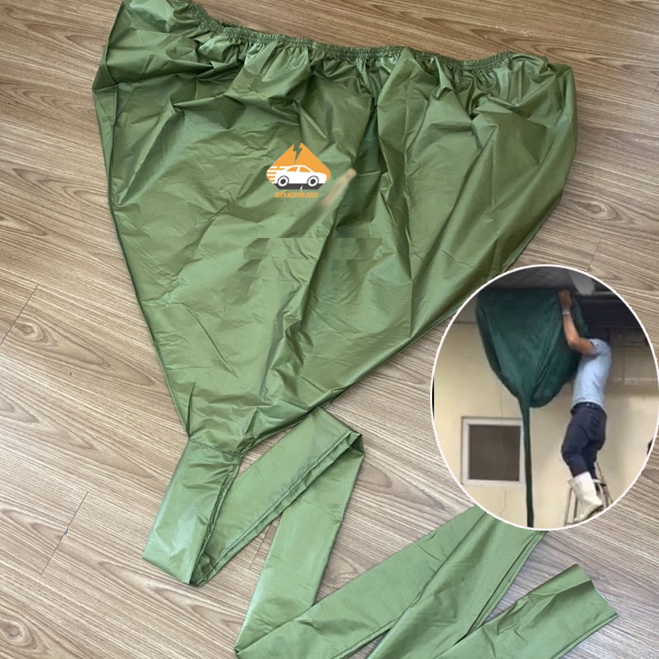 Túi rửa điều hòa máy lạnh miệng 1.8m-2.2m vải Oxford siêu bền tráng nhũ bạc chuyên phục vụ trong ngành vệ sinh máy lạnh