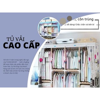Tủ Kệ Đựng Quần Áo khung gỗ