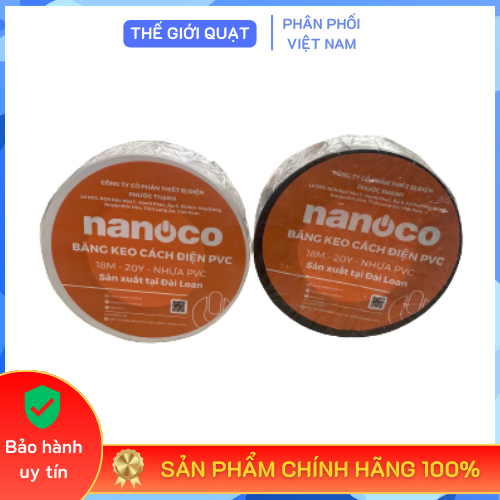 [HỎA TỐC] Băng keo cách điện Nanoco FKPT20 20Yard giảm khả năng chập điện cháy nổ (1 cuộn)